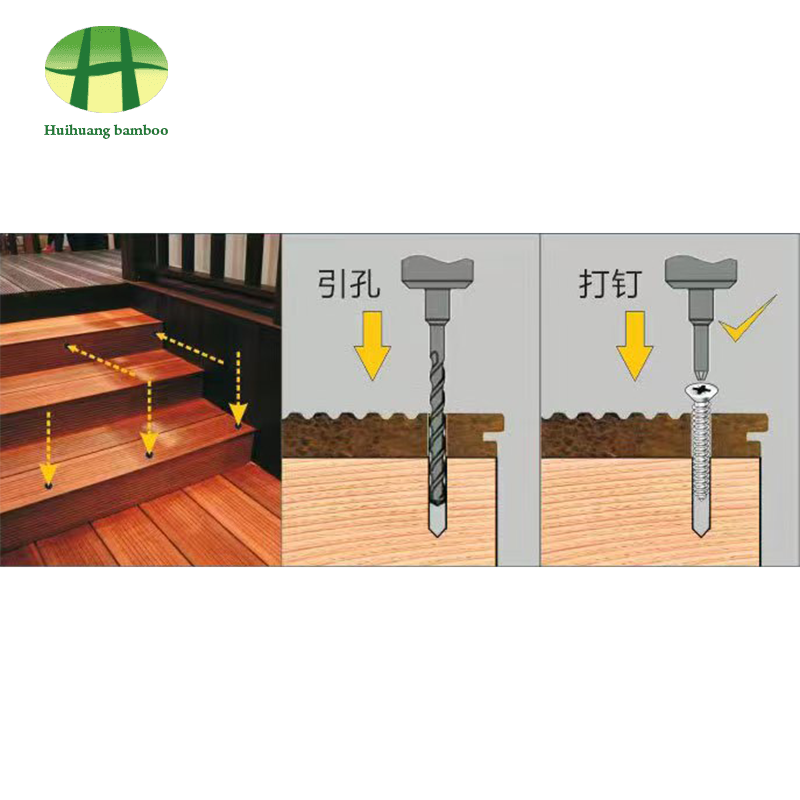 เล็บที่ชัดเจนประกบพื้นไม้ไผ่หนัก