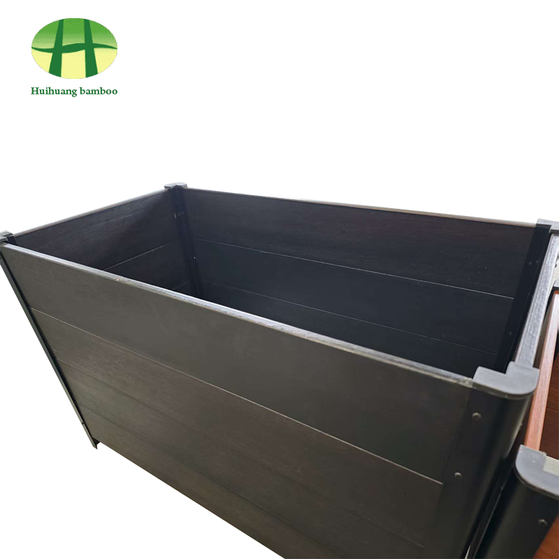 กล่องใส่กระถางต้นไม้ไม้ไผ่ทนต่อสภาพอากาศกลางแจ้ง กล่องใส่กระถางต้นไม้ไม้ไผ่ทนต่อสภาพอากาศกลางแจ้ง